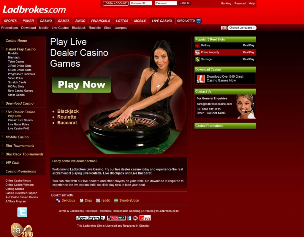 отзывы о интернет казино ladbrokes