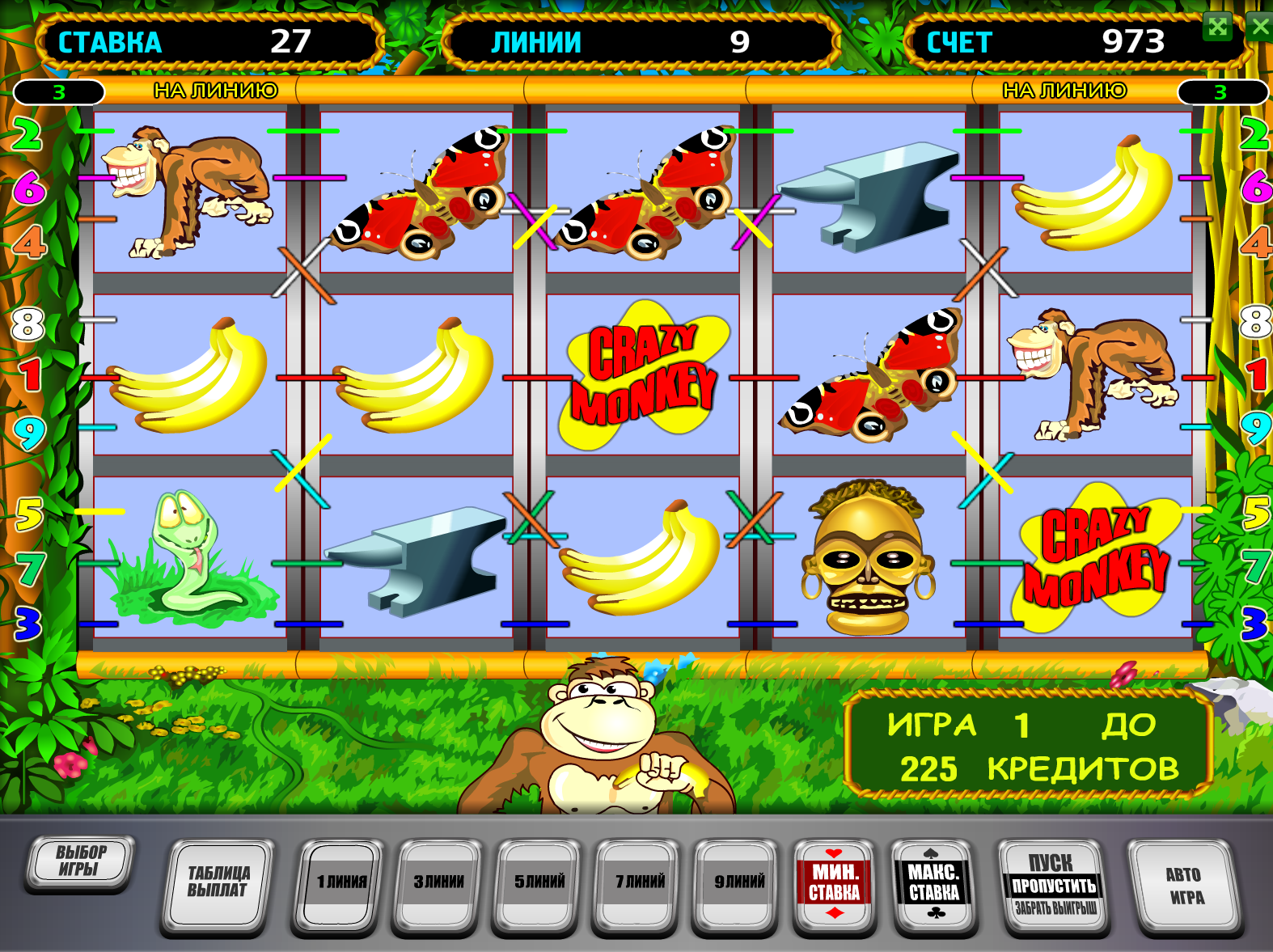 игровые автоматы сумасшедшая обезьяна с