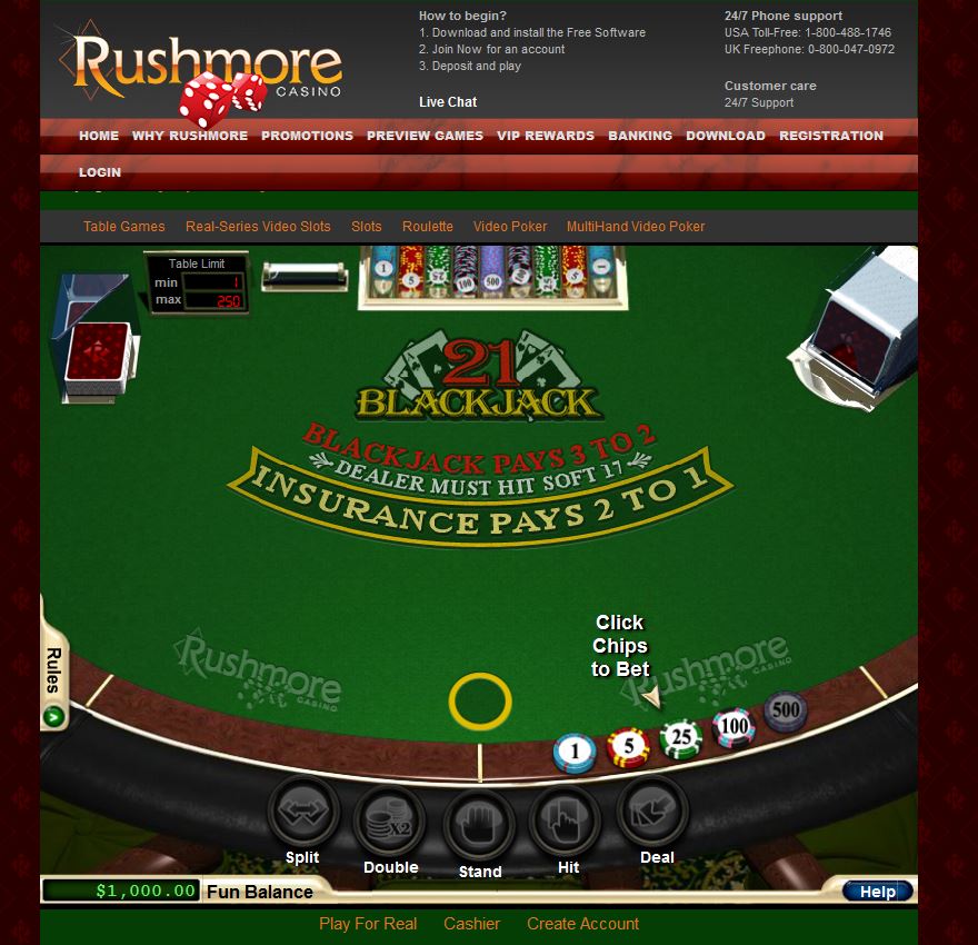 интерактивное казино rushmore